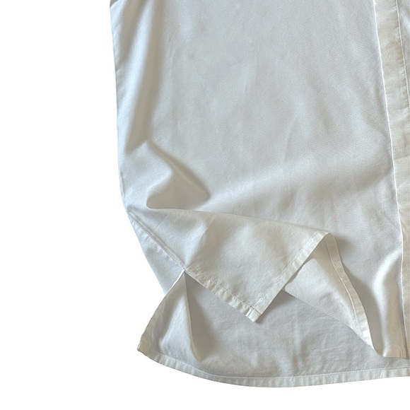 HELMUT LANG Men’s White Button Up Shirt With Shoulder Epaulets Xl - Picture 5 of 8